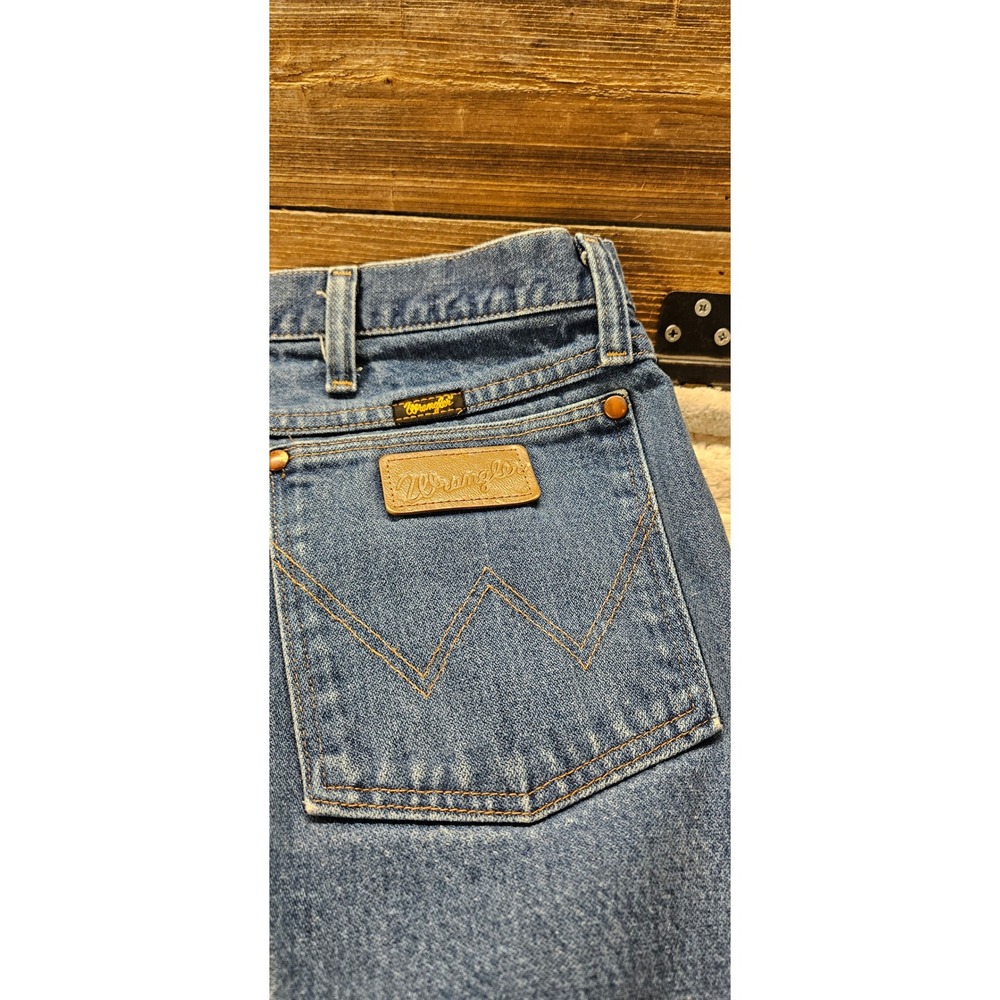 Wrangler 13MWZ Cowboy Cut Jeans Mens 40x36 Blue Denim Straight Leg Western